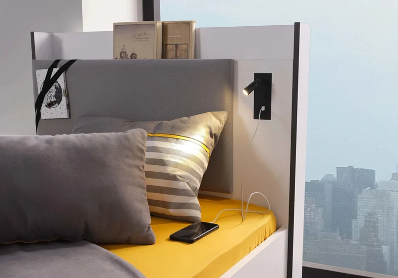 Ensemble de chambre jeune moderne blanc INFINITY