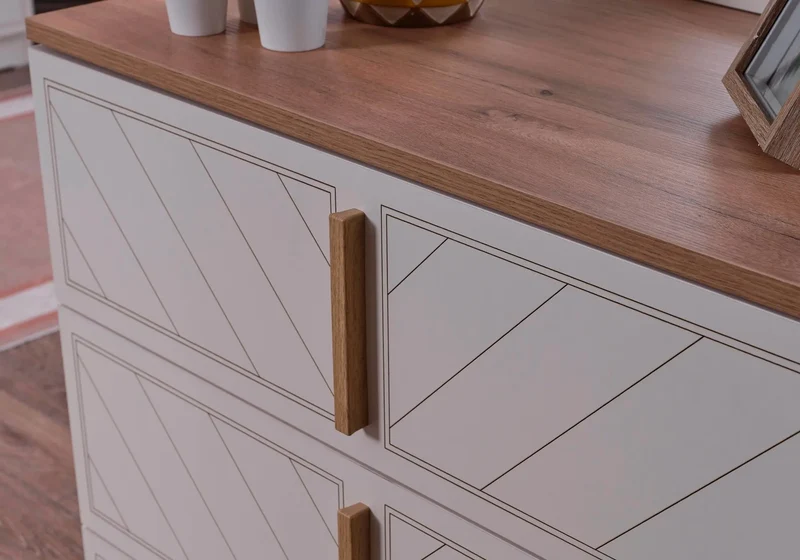 Ensemble de chambre jeune moderne crème OSCAR