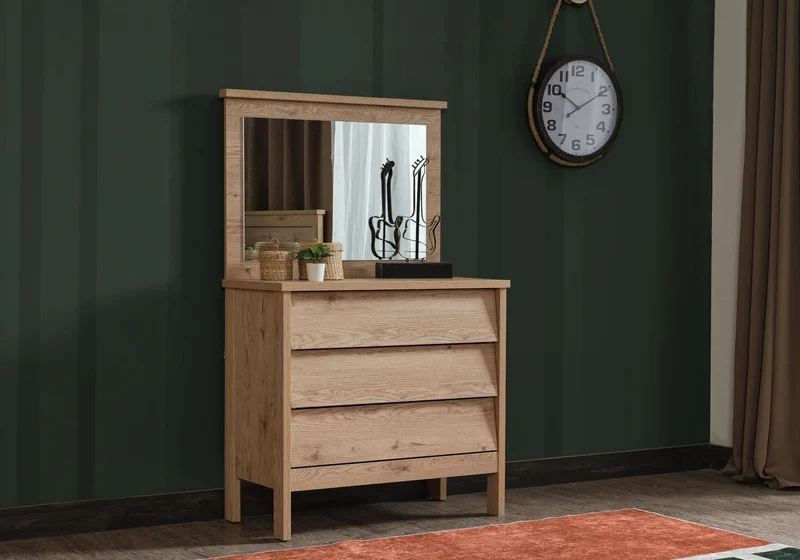 Ensemble de chambre jeune moderne taupe PETRA