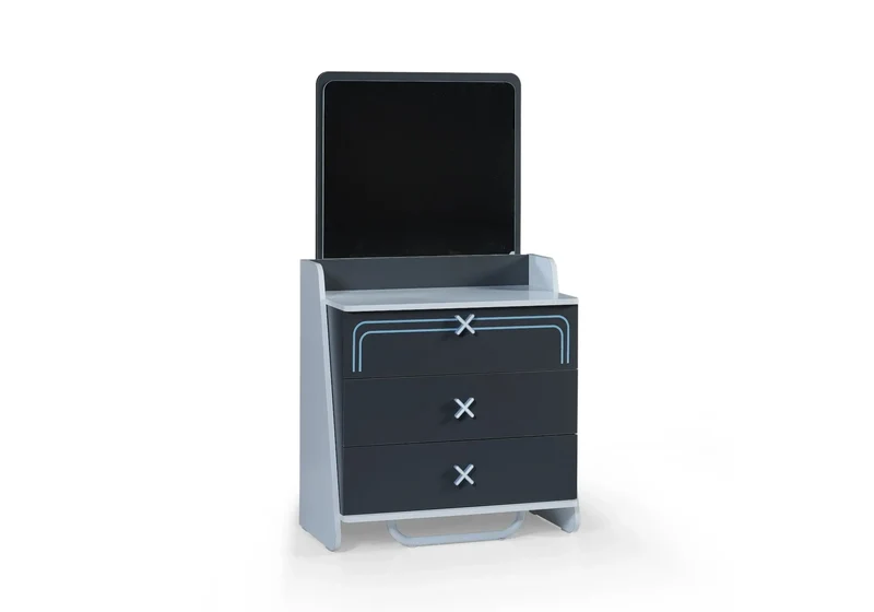 Ensemble de chambre jeune moderne anthracite GAME CUBE