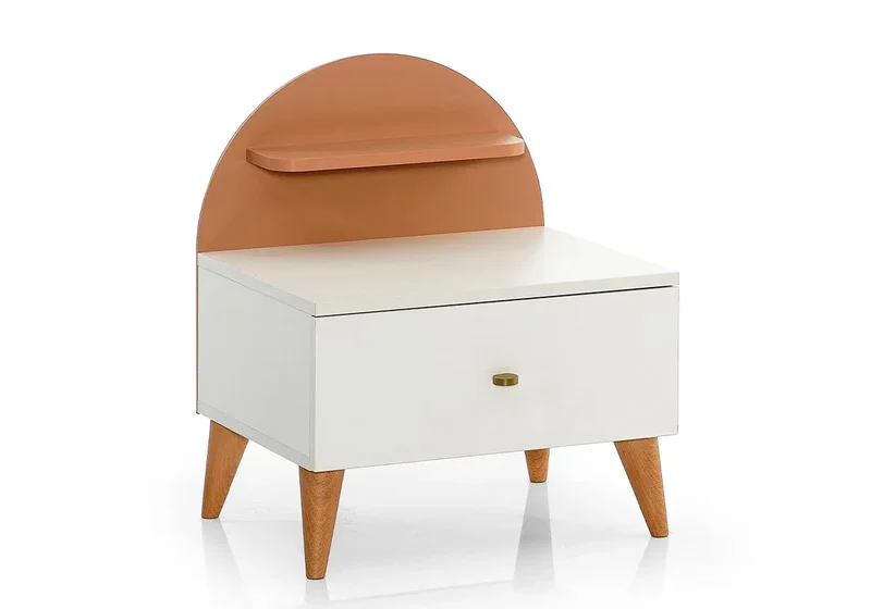 Ensemble de chambre jeune moderne orange LORENA