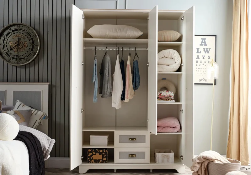 Ensemble de chambre jeune moderne blanc ODESSA