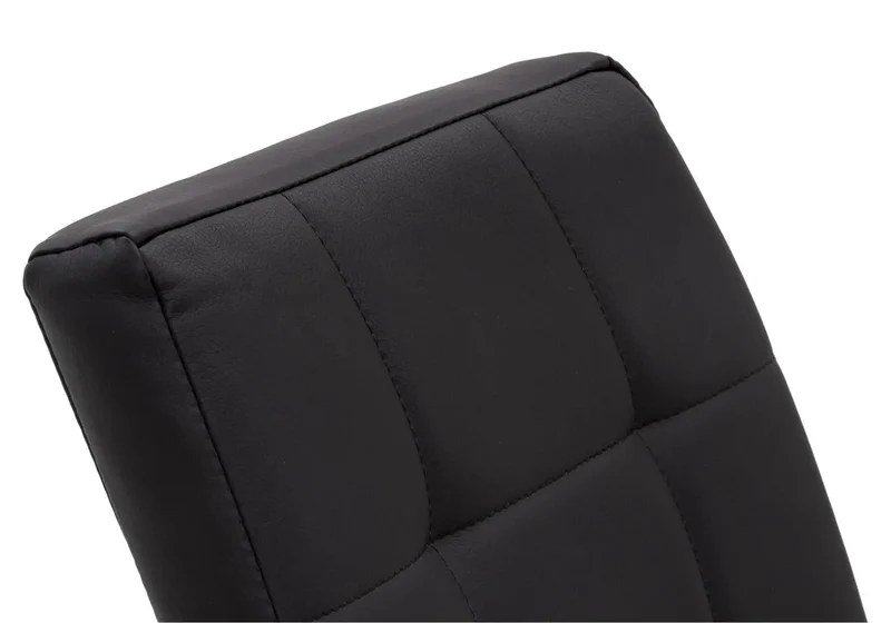 Chaises en simili noir capitonnées - Dea x6