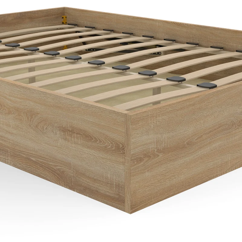 Lit coffre Malta en bois avec sommier 140x190cm