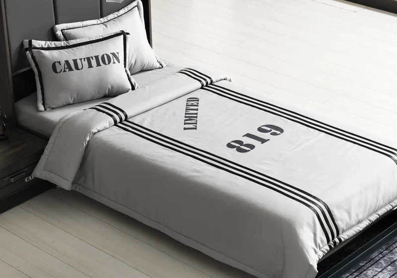 Ensemble complet de chambre moderne anthracite DARK