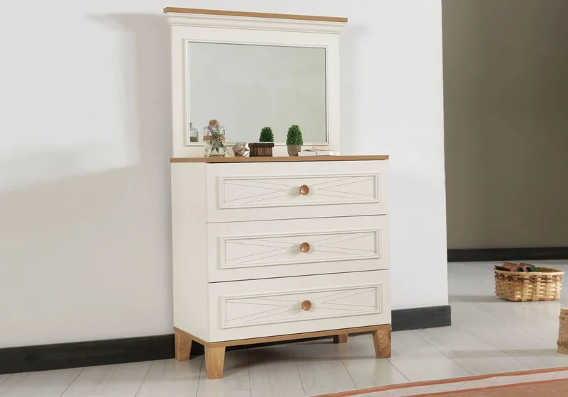 Ensemble complet de chambre moderne beige ATLAS