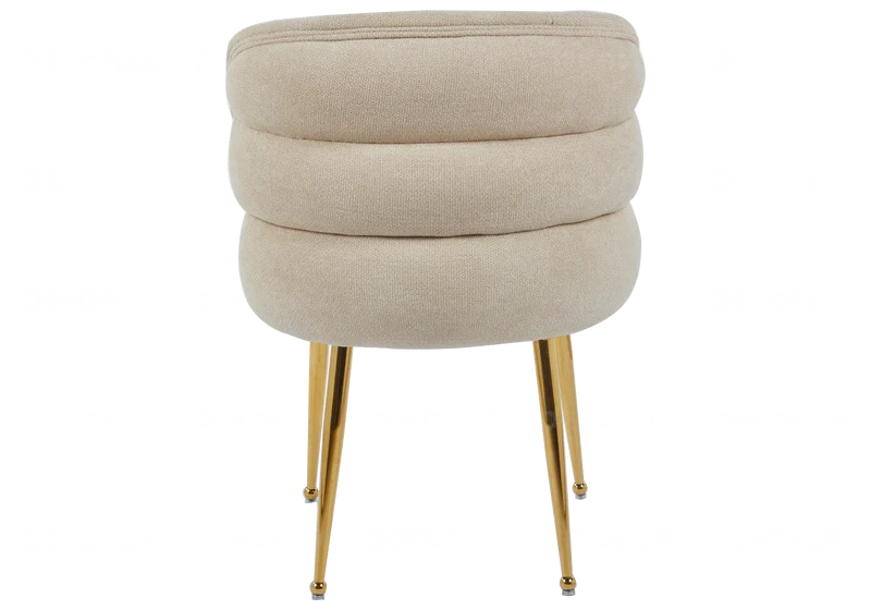 Fauteuils de table en tissu effet lin moka - Liza x2