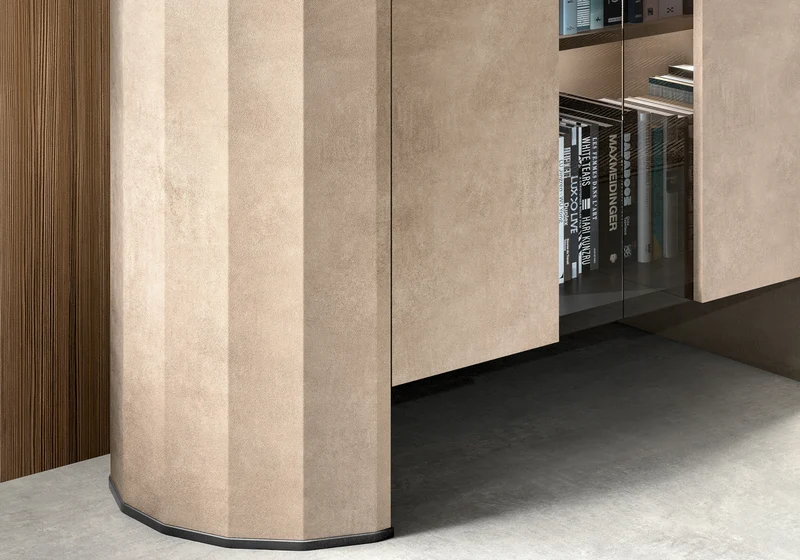 Vitrine design italien effet pierre – Dune