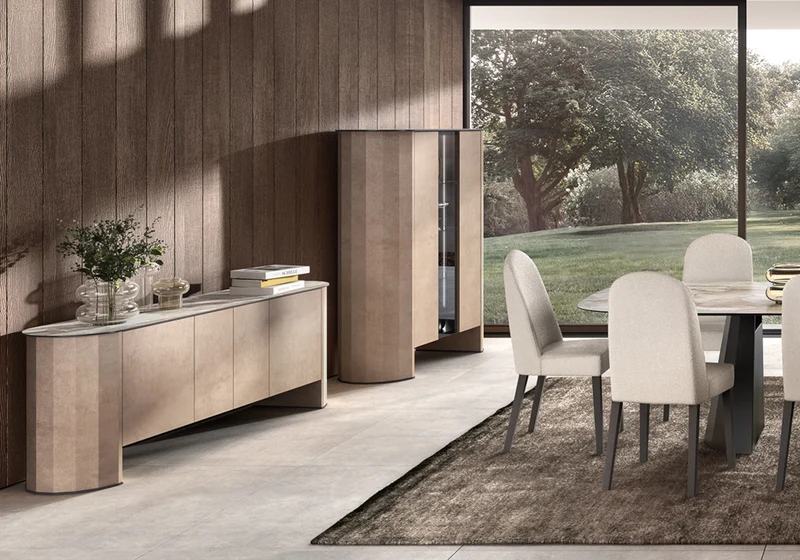 Vitrine design italien effet pierre – Dune