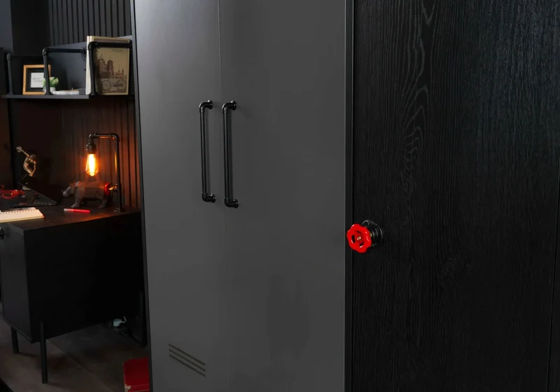 Ensemble complet de chambre pour adolescent noir VALVE