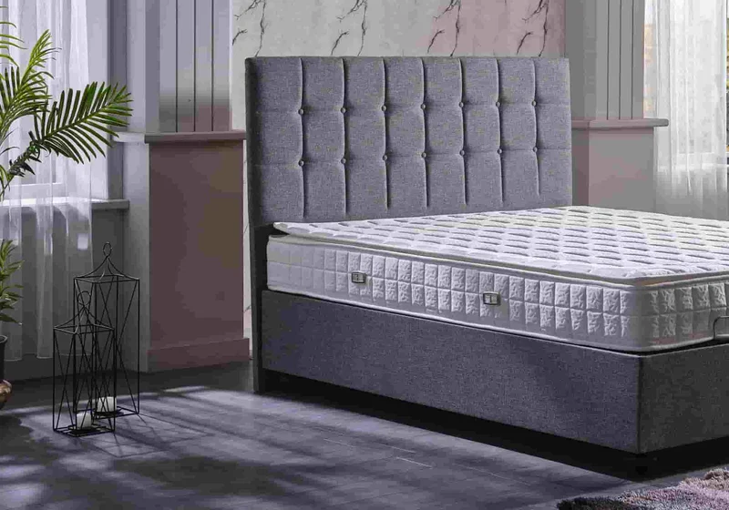 Tête de lit matelassé gris STAR