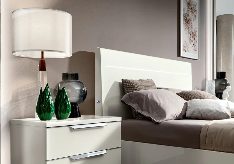 Chambre complète laquée blanc RINA