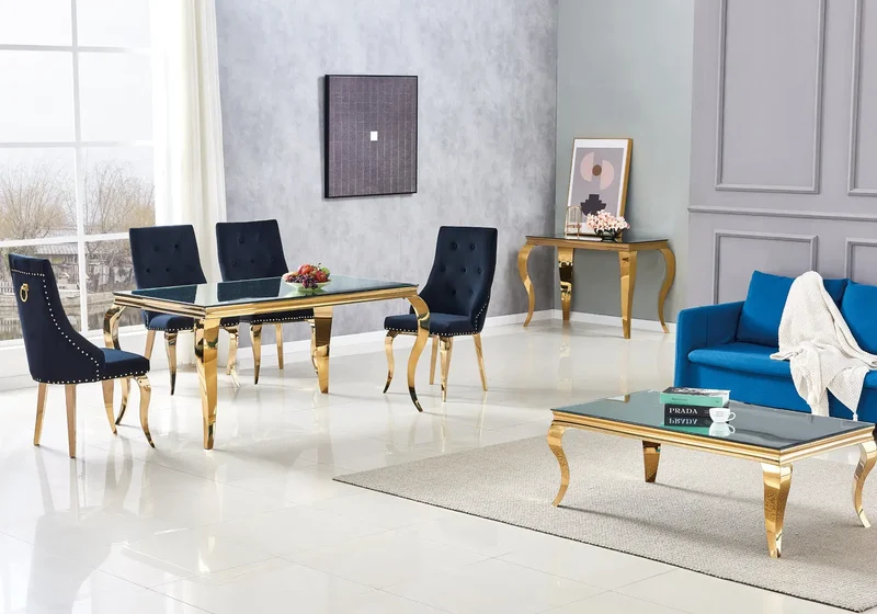 Chaise capitonnée cloutée velours taupe - Gia x4