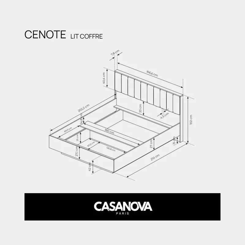 CENOTE - Lit coffre