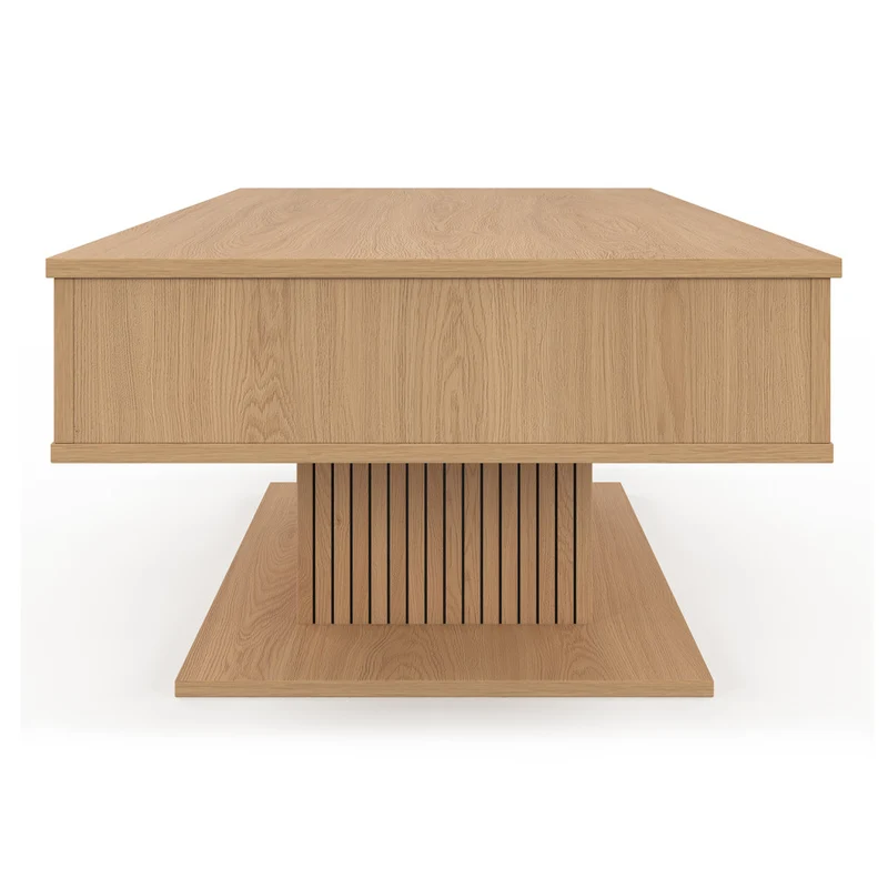 Table basse Tania relevable bois et pieds lattes
