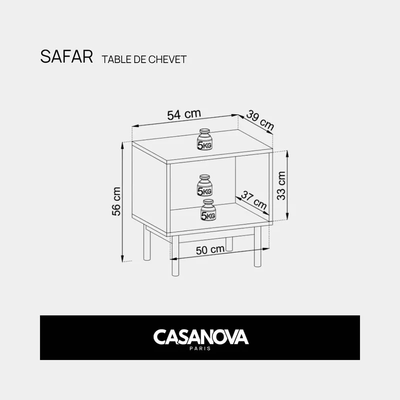 SAFAR - TABLE DE CHEVET