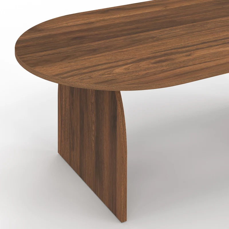 Table basse Japandi effet noyer