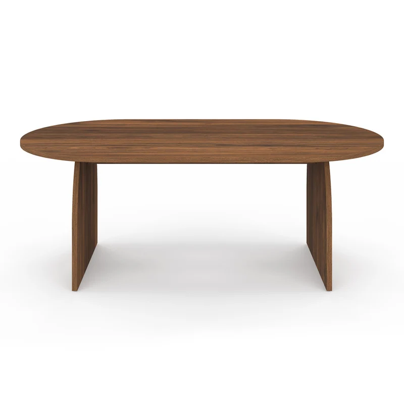 Table basse Japandi effet noyer