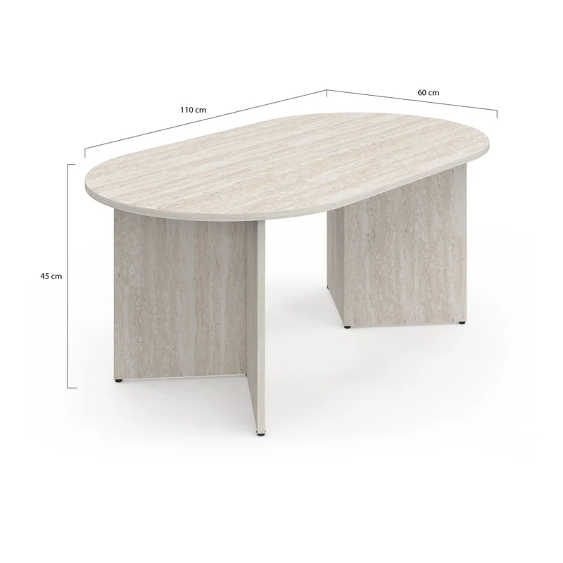 Table basse Gabin effet travertin L110cm