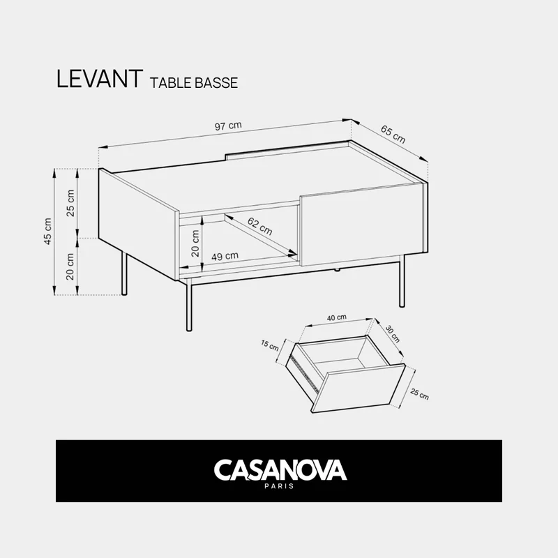 LEVANT - TABLE BASSE