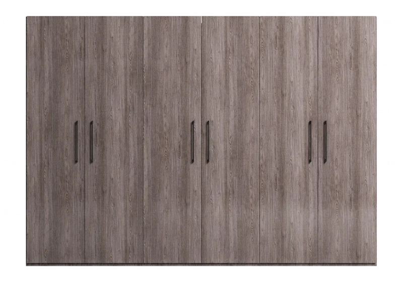 Armoire dressing 3 à 6 portes orme laqué design - Viola