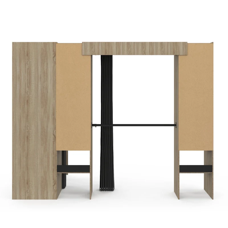 Dressing Justine d'angle 230cm effet bois