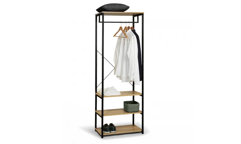 Dressing Memphis avec penderie et étagères 60x167cm