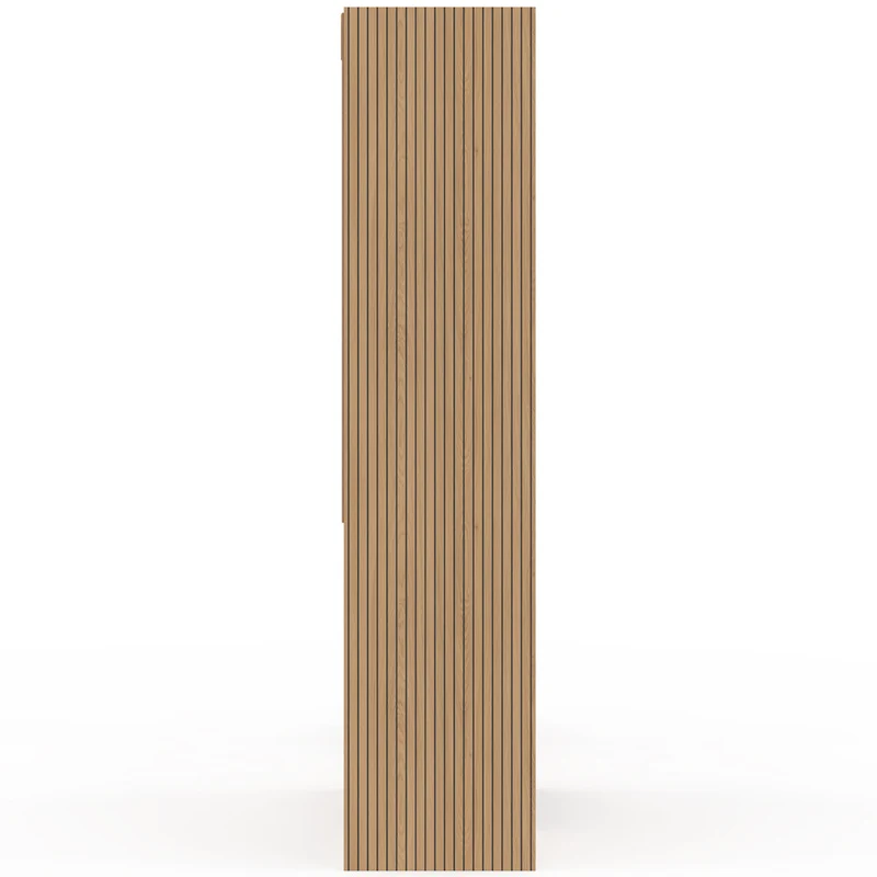 Dressing Faustine extensible 120-180cm 5 tiroirs effet lattes