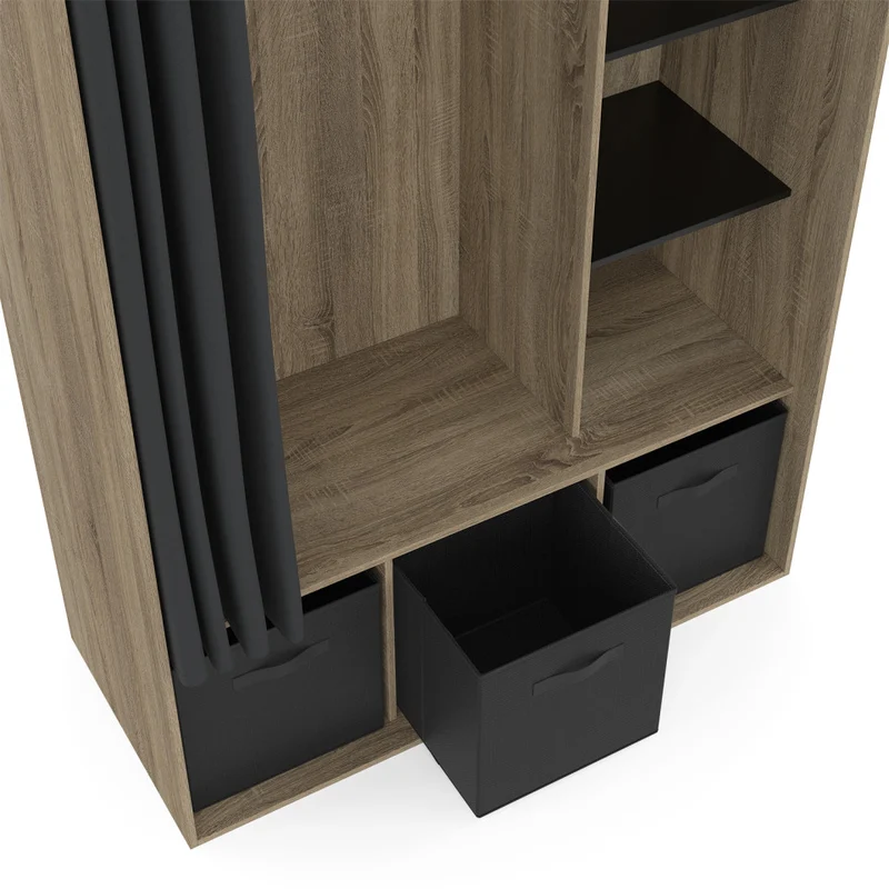 Dressing Camille 167cm effet bois