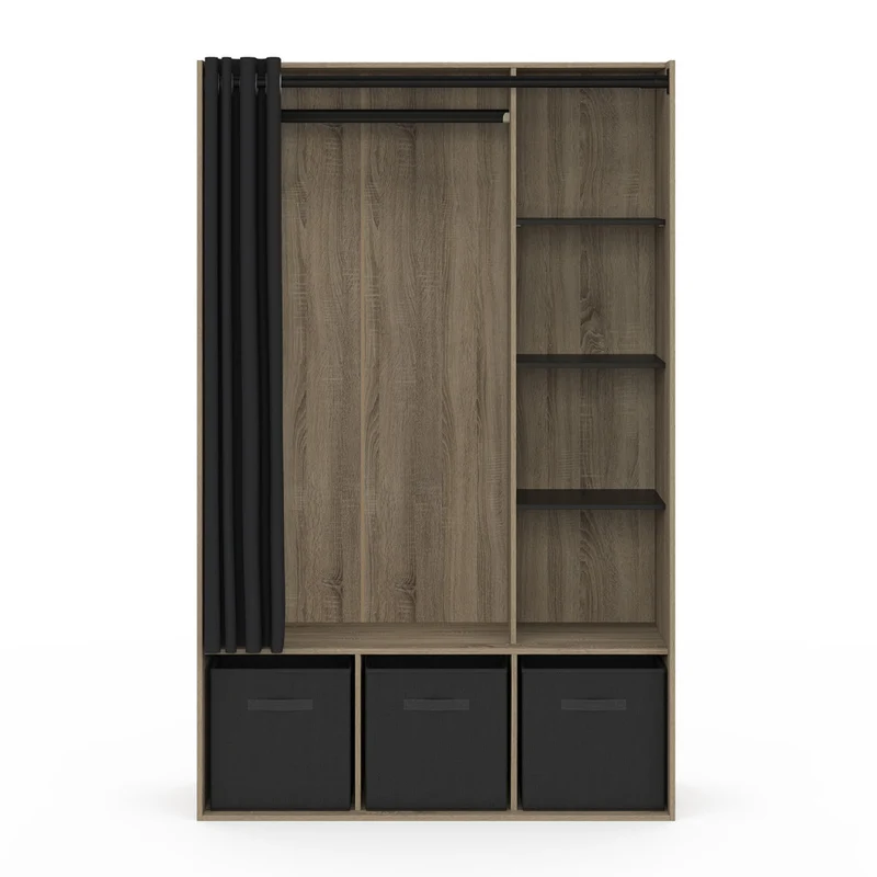Dressing Camille 167cm effet bois
