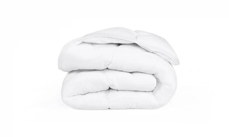 Couette extra chaude blanche 200x200cm anti-acariens - microfibres - 700 g/m2