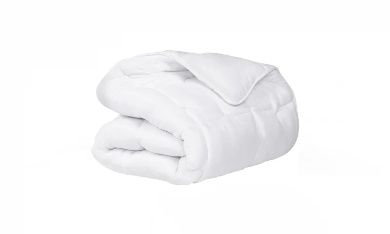 Couette extra chaude blanche 200x200cm anti-acariens - microfibres - 700 g/m2