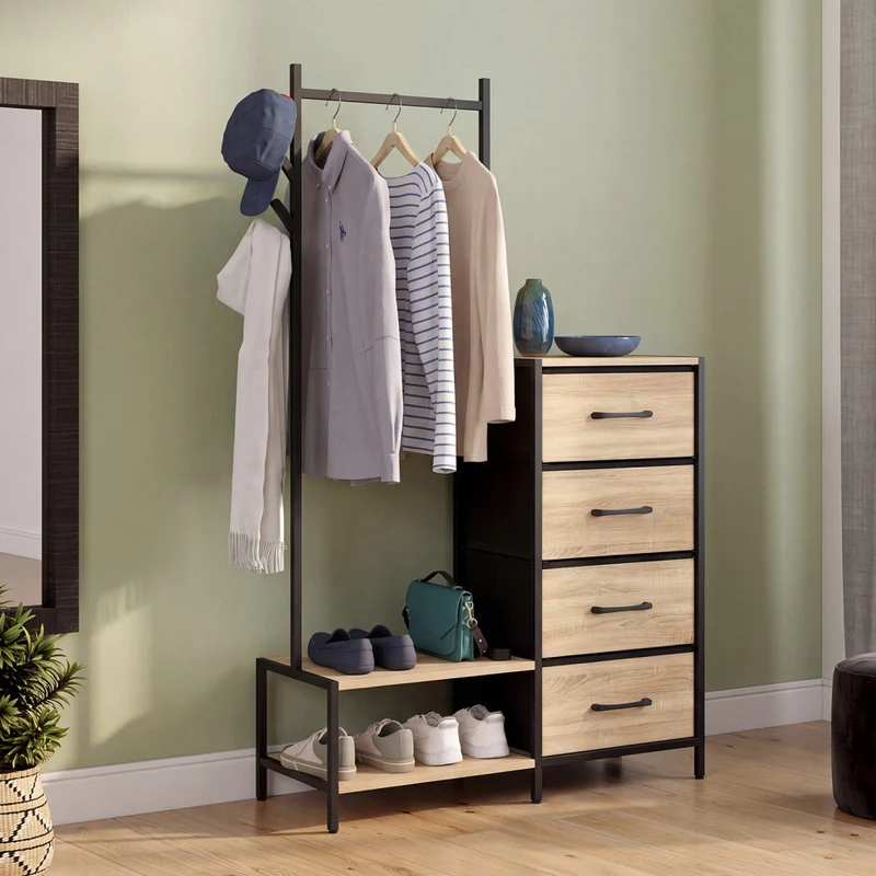 Commode penderie Iris 4 tiroirs