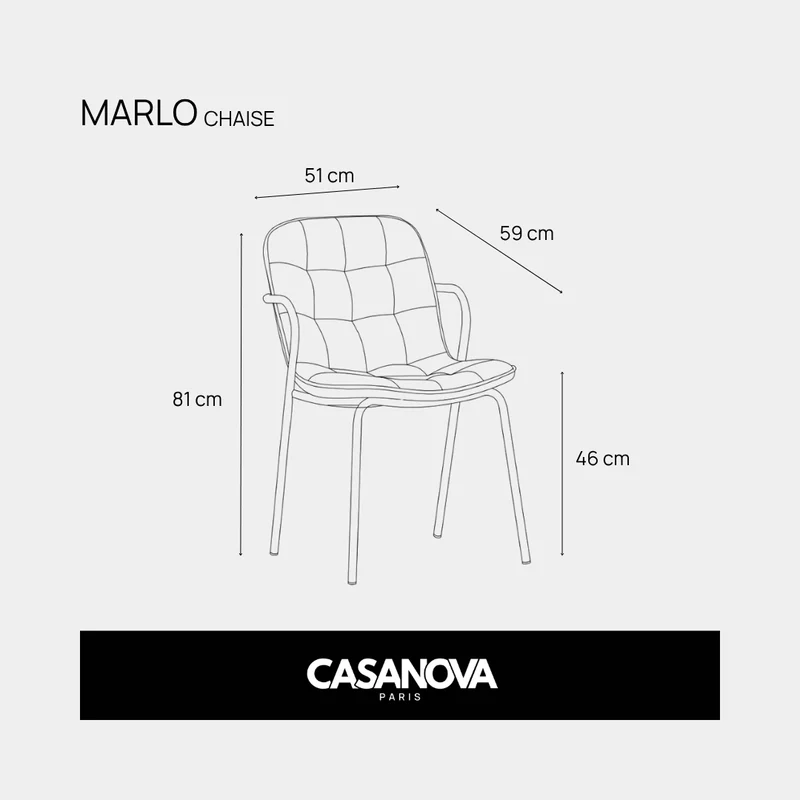 LOT MARLO - CHAISE