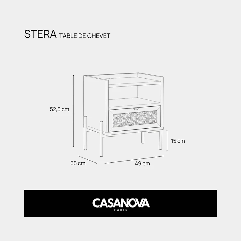 LOT STERA - TABLE DE CHEVET