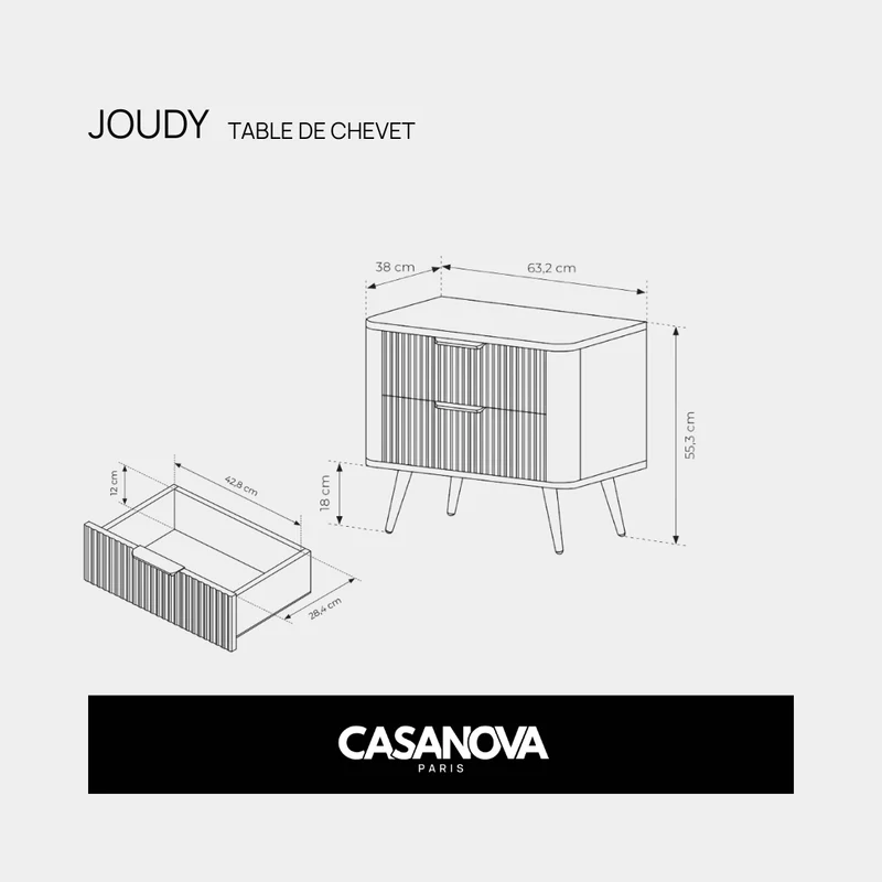 LOT JOUDY - TABLE DE CHEVET