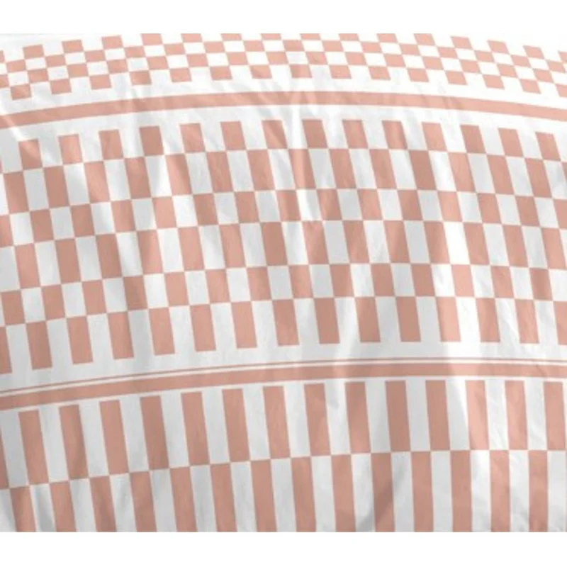 Parure de draps 4 pièces "Louna" drap housse 160 Casimir Peche