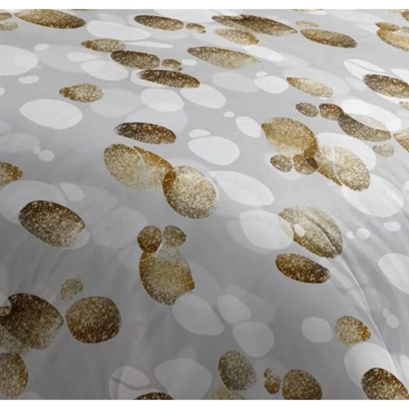 Parure de draps 4 pièces "Louna" drap housse 140 Galet Gold