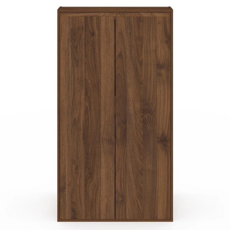 Armoire sous pente Tom 2 portes effet noyer