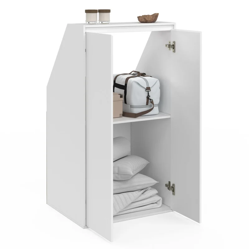Armoire sous pente Tom 2 portes blanches
