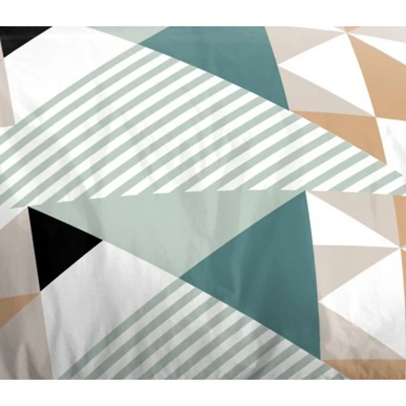 Parure de couette 3 pièces "Louna" 260 x 240 cm Geo Turquoise