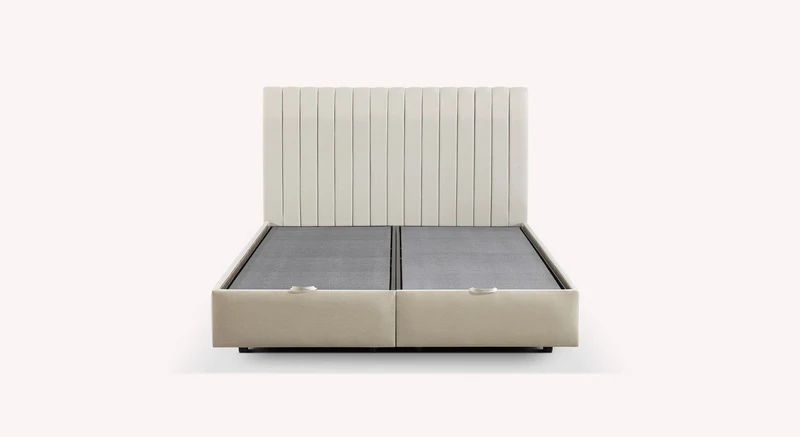 Lit coffre avec tête de lit AMSTERDAM Zeugma Beige