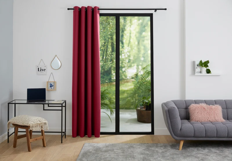 Rideau occultant 140 x 260 cm Cerise