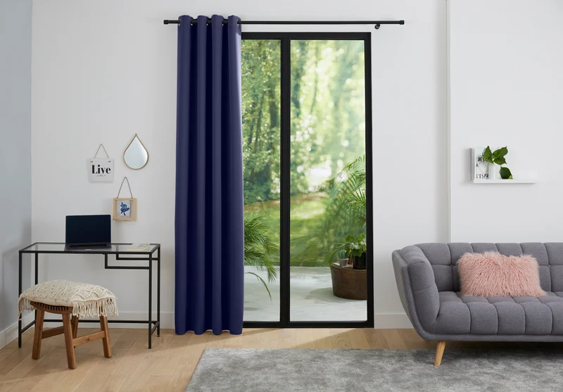 Rideau occultant 140 x 260 cm Bleu nuit