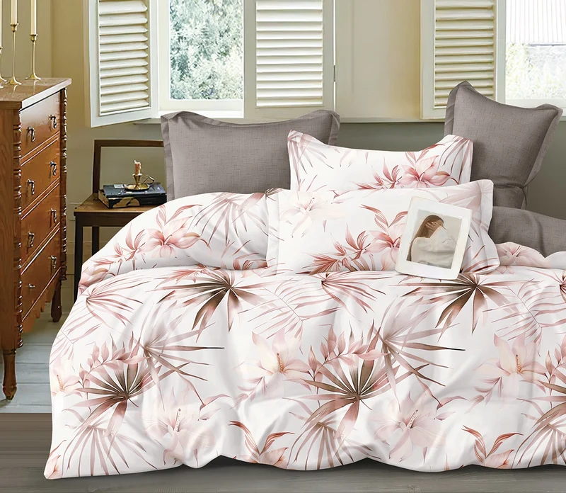 Parure de Couette "Imprimé Double Face" 240 x 220 cm + 2 Taies d'oreiller 65 x 65 cm