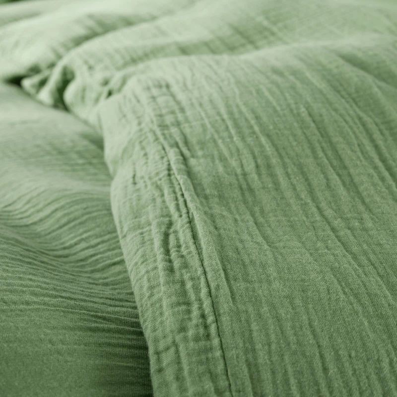 Pack 3 pièces Parure de Draps - Dh 90 Gaze de Coton Olive