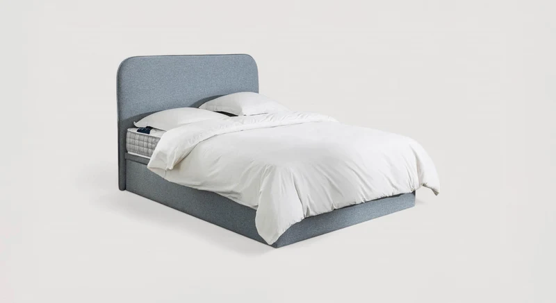 Pack lit coffre, matelas et tête de lit MAEL