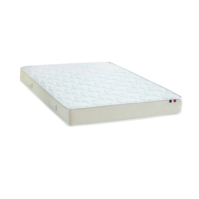 Matelas 22 cm éco-conçu en polylatex recyclé 80 kg/m³ - Fabrication Française