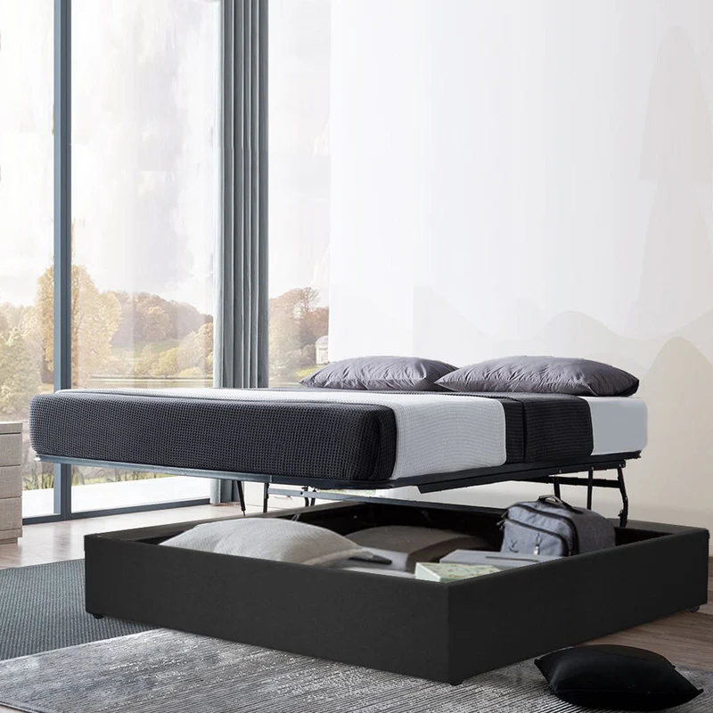 SmartLift - Lit coffre à ouverture horizontale et frontale Tissu