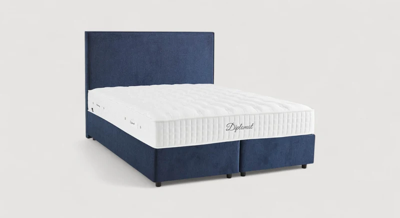 Pack lit coffre, matelas et tête de lit NINA Margon Basic Marine